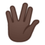 vulcan salute: dark skin tone