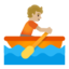 person rowing boat: medium-light skin tone