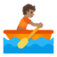 person rowing boat: medium skin tone