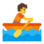 person rowing boat