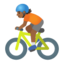 person biking: medium-dark skin tone