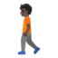 person walking: dark skin tone