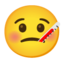 face with thermometer