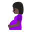 pregnant woman: dark skin tone