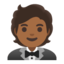 person in tuxedo: medium-dark skin tone