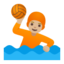 person playing water polo: medium-light skin tone