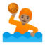 person playing water polo: medium skin tone