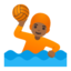 person playing water polo: medium-dark skin tone