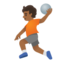 person playing handball: medium-dark skin tone