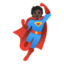 superhero: dark skin tone