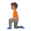 person kneeling: medium skin tone