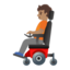 person in motorized wheelchair: medium skin tone