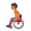 person in manual wheelchair: medium skin tone