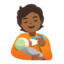 person feeding baby: medium-dark skin tone