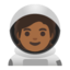 astronaut: medium-dark skin tone