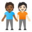 people holding hands: medium-dark skin tone, light skin tone