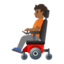 person in motorized wheelchair: medium-dark skin tone