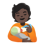 person feeding baby: dark skin tone