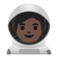 astronaut: dark skin tone