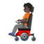 person in motorized wheelchair: dark skin tone