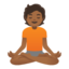 person in lotus position: medium-dark skin tone