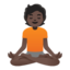 person in lotus position: dark skin tone