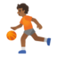 person bouncing ball: medium-dark skin tone