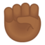 raised fist: medium-dark skin tone