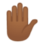 raised hand: medium-dark skin tone