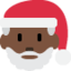 Santa Claus: dark skin tone