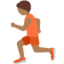 person running: medium-dark skin tone