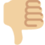 thumbs down: medium-light skin tone