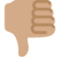 thumbs down: medium skin tone