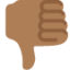 thumbs down: medium-dark skin tone