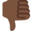 thumbs down: dark skin tone