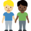 men holding hands: medium-light skin tone, dark skin tone