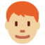 man: medium-light skin tone, red hair