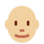 man: medium-light skin tone, bald