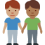 men holding hands: medium skin tone, medium-dark skin tone