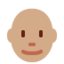 man: medium skin tone, bald