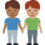 men holding hands: medium-dark skin tone, medium skin tone