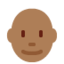 man: medium-dark skin tone, bald