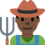 man farmer: dark skin tone