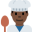 man cook: dark skin tone