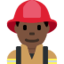 man firefighter: dark skin tone