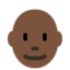 man: dark skin tone, bald