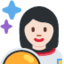 woman astronaut: light skin tone