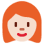 woman: light skin tone, red hair