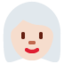 woman: light skin tone, white hair