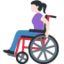 woman in manual wheelchair: light skin tone